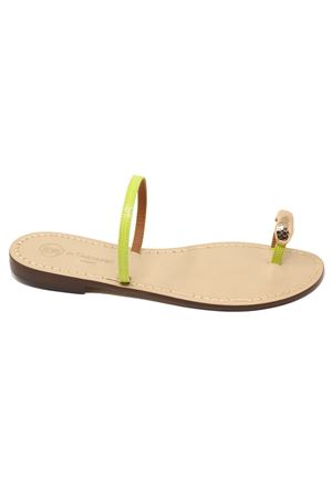 lime-colored flat jewel sandals Da Costanzo | FASCIACONANELLOLIME